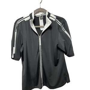 Jamie Sadock Men's L Golf Polo Shirt 1/4  Zip Short Sleeve with zippers Stretch